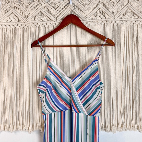 Jack BB Dakota NWT Pastel Multicolor Stripe Sleeveless Maxi Dress Size Medium - Picture 4 of 16